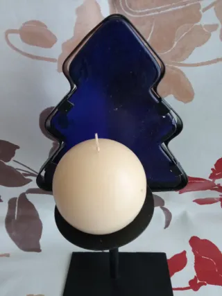 Decorazione albero di Natale con candela