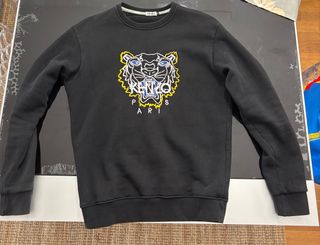 Sudadera Kenzo Negra con Logo Tigre