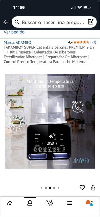 Calentador y Esterilizador de Biberones AKAMBO