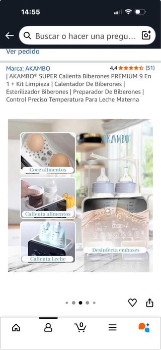 Calentador y Esterilizador de Biberones AKAMBO