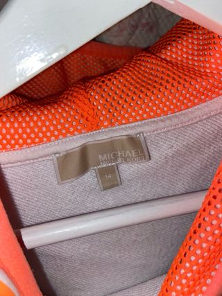 Sudadera crop Michael Kors blanca y naranja