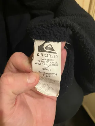 Sudadera Quiksilver Negra con Cremallera