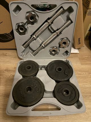 Kit Mancuernas Cromadas con Pesas