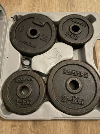 Kit Mancuernas Cromadas con Pesas