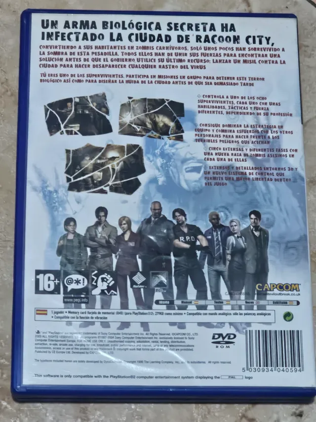 Resident Evil Outbreak PS2 solo Caja no Wallapay