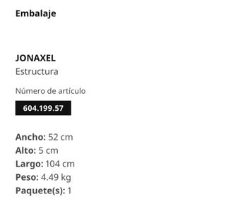 Estructura JONAXEL IKEA blanco 50x51x104 cm