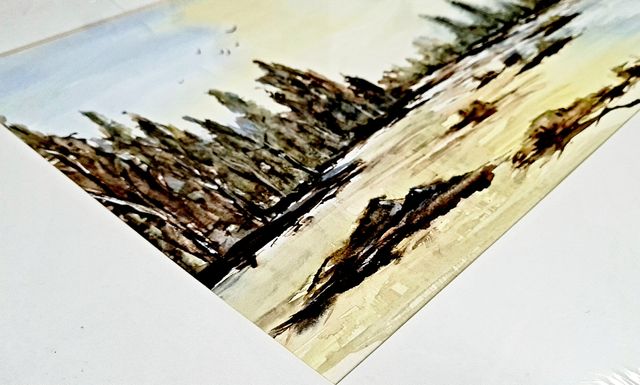 Pintura Original Aguarela José Barbosa Paisagem