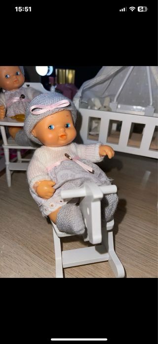 Conjunto Barriguitas: Cuna,Moisés, silla comer...