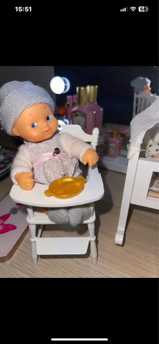 Conjunto Barriguitas: Cuna,Moisés, silla comer...