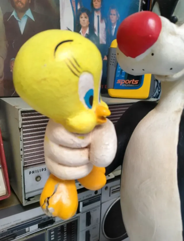 Figura Piolin y Silvestre Looney Tunes