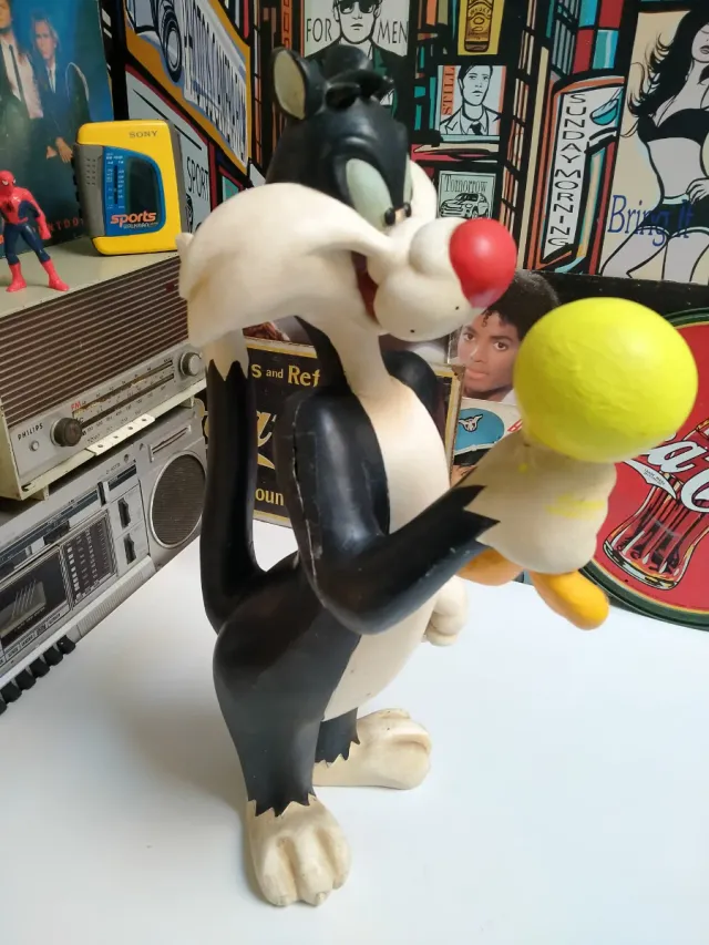 Figura Piolin y Silvestre Looney Tunes