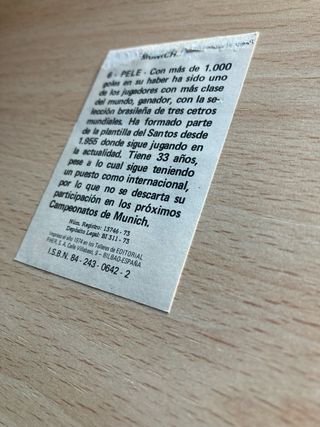 Cromo Pelé Munich 74'