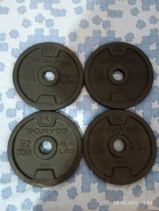 4 discos de pesa DOMYOS 2kg