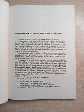 La economía doméstica actual. Consuelo López.