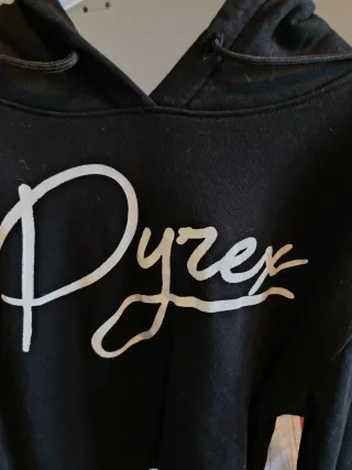 Felpa Pyrex con cappuccio nera
