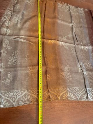 Pashmina in Cashmere Marrone e Oro