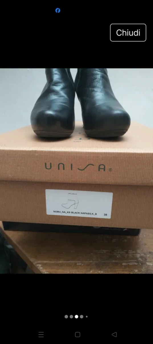 Stivaletti Unisa pelle e camoscio neri