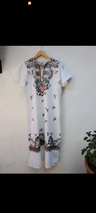 Vestido Túnica Étnico Vintage Multicolor