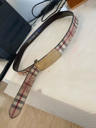 Cinturón Burberry Original Beige/Marrón