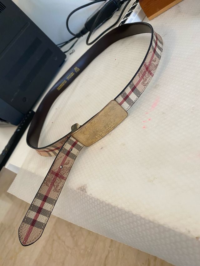 Cinturón Burberry Original Beige/Marrón