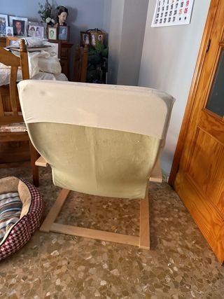 Sillón relax beige madera Ikea