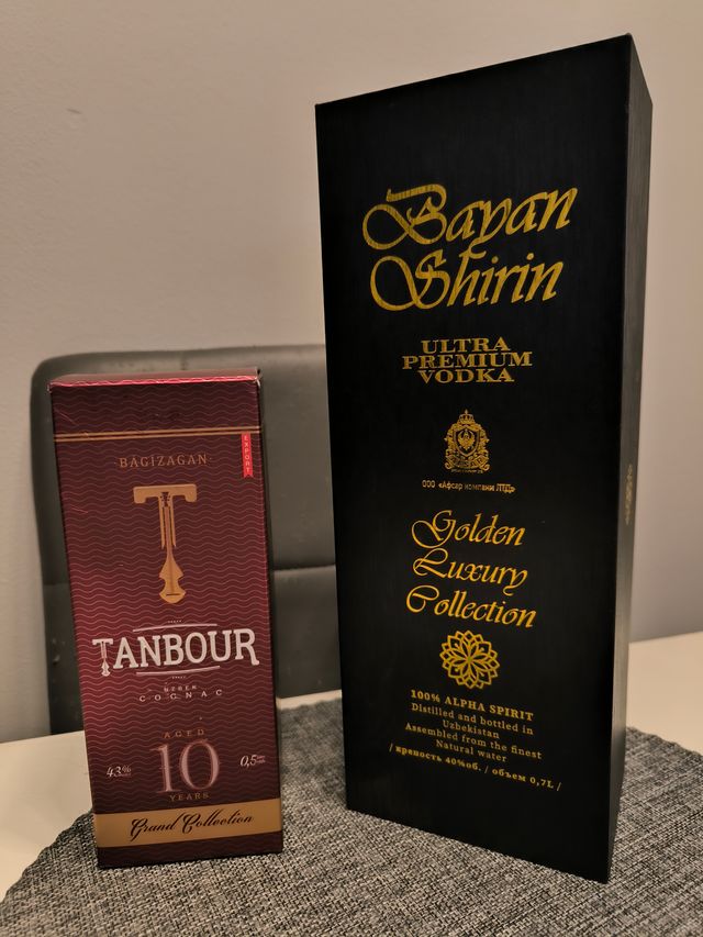 2 Botellas Vodka Bayan Shirin + Cognac Tanbour