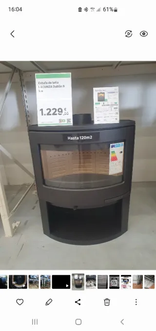 Estufa de leña Lacunza Dublin 9