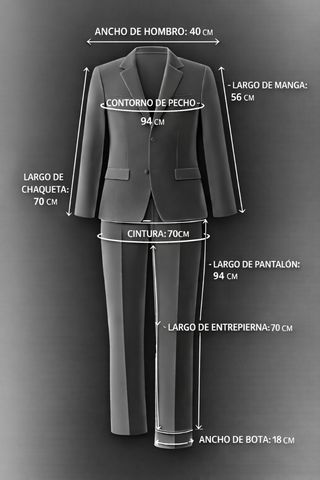 Traje de chaqueta rayas azul.