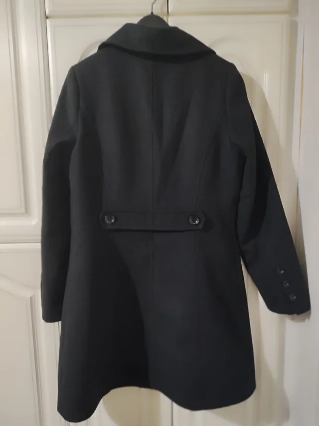 Abrigo paño mujer talla M-L negro