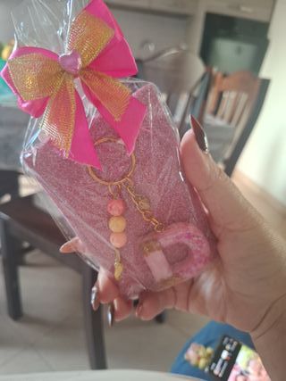 Portachiavi resina lettera D