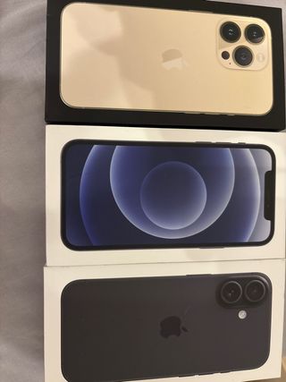 Cajas iPhone 12, 13 Pro y 16 10€/cada una