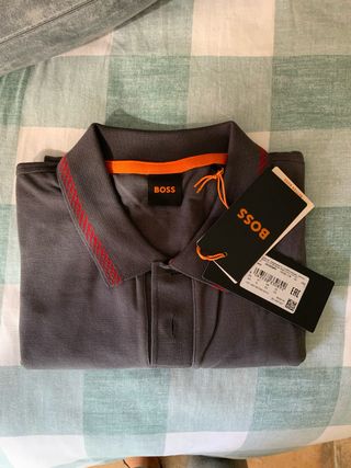 Camisa Polo BOSS Gris Talla XL
