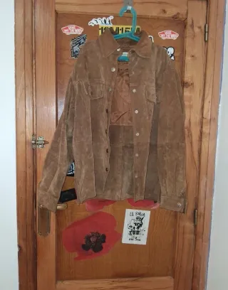 Chaqueta vintage ante marrón