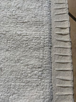 2 Tappeti Purafibra Cotone Bianco 50x80