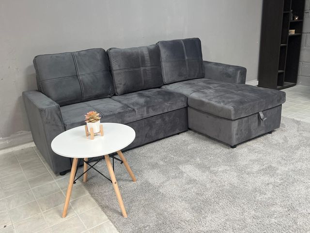 SOFÁ CAMA CHAISELONGUE MODERNO CON ARCÓN Y CAMA