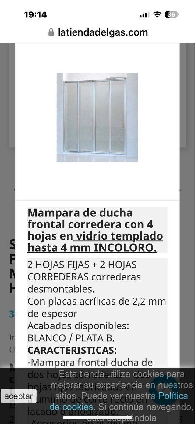 Mampara de baño Ankara Winglass