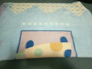 Manta cuna infantil azul