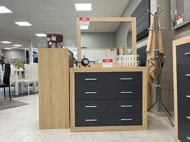 ¡OFERTA IMPERDIBLE! CÓMODA CAMBRIA + ESPEJO