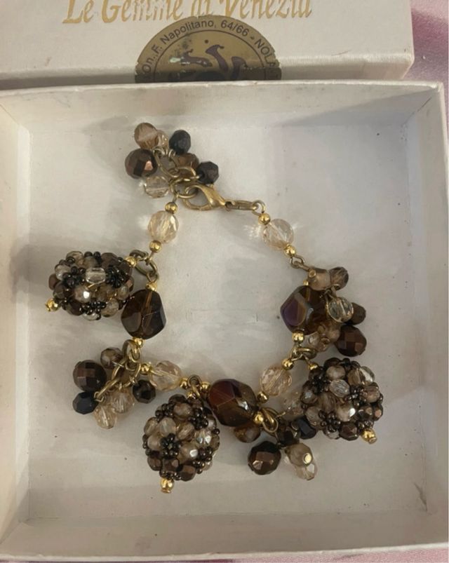 Bracciale Le Gemme di Venezia con pietre marroni