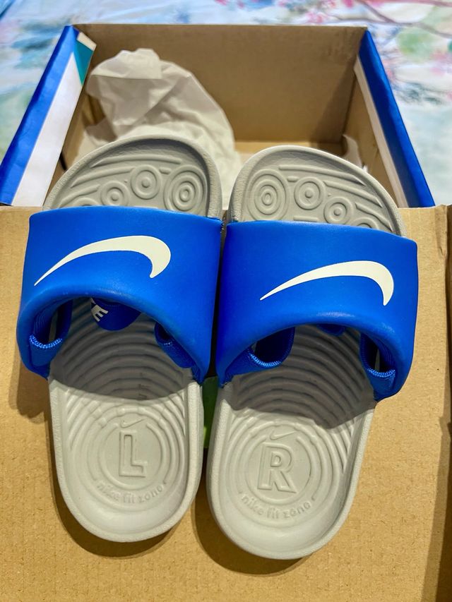 Chanclas Nike niño/a azul y gris