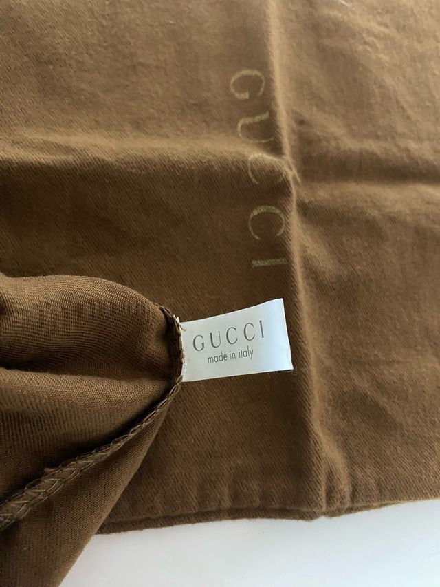 Porta scarpe Gucci in tessuto marrone