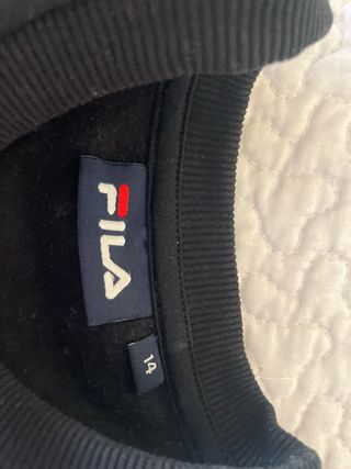 Sudadera Fila Colorblock Negra Rosa Gris