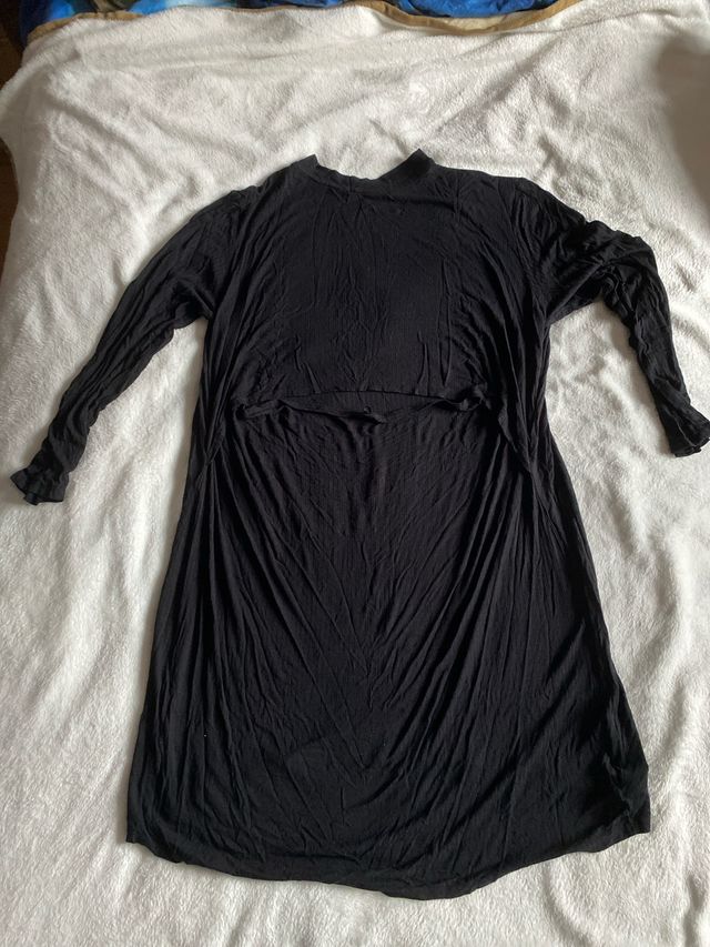 Vestido negro manga larga