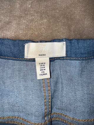 Tejano premamá azul