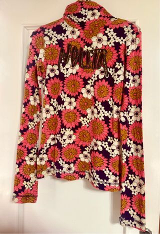 Jersey Nolita cuello alto flores Talla M