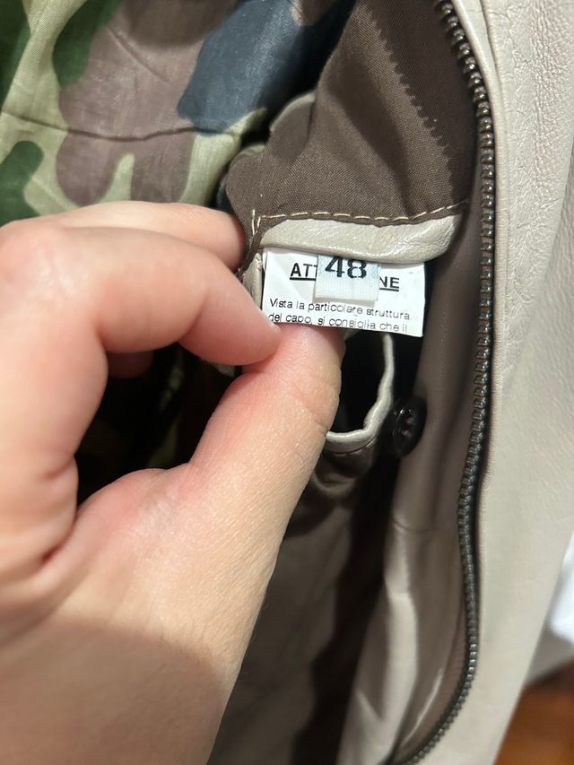 Giacca Daniele Alessandrini Beige Pelle