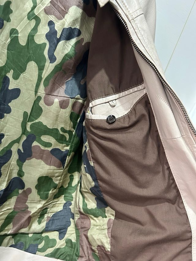 Giacca Daniele Alessandrini Beige Pelle