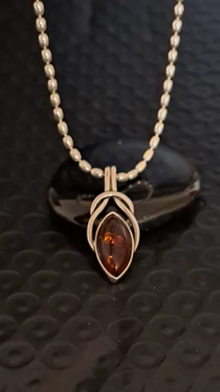 Collana Argento e Ambra Vintage