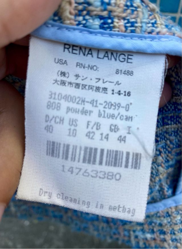 Blazer Tweed RENA LANGE Talla 40 L