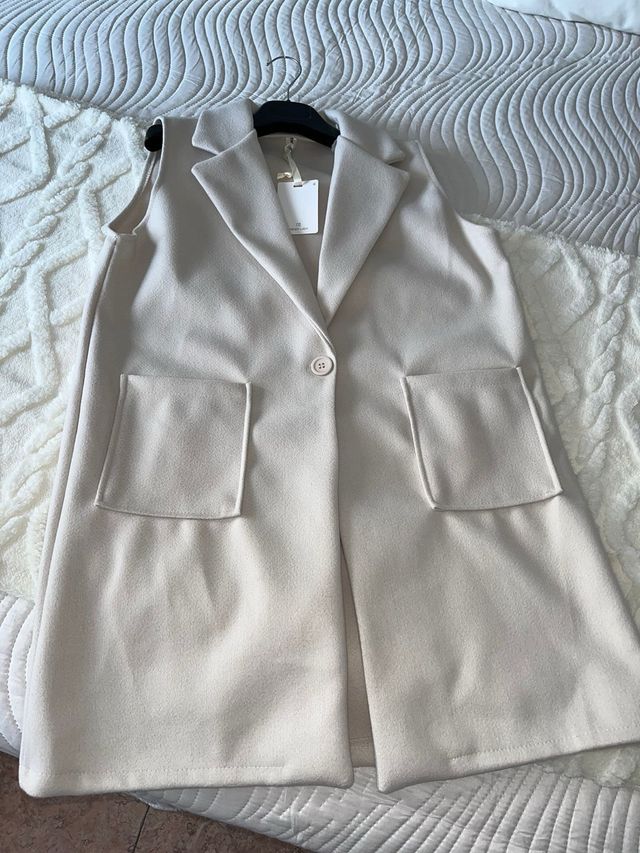 Chaleco beige talla única